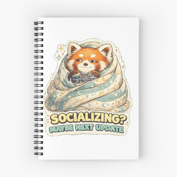 Item preview, Socializing? Maybe Next Update – Cozy Gamer Red Panda Meme designed and sold by NarpLTD.