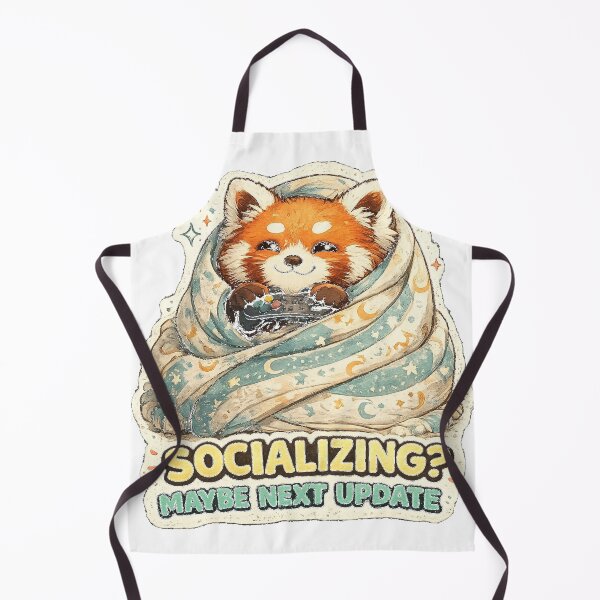 Item preview, Socializing? Maybe Next Update – Cozy Gamer Red Panda Meme designed and sold by NarpLTD.