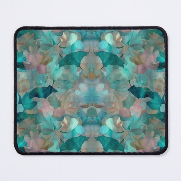 Item preview, Teal and Pink Lotus Floral Pattern designed and sold by ArteVintage.