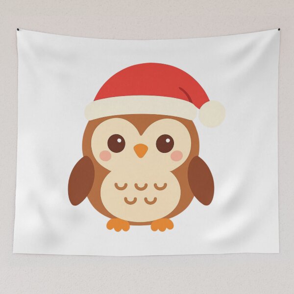 Item preview, Wise Holiday Owl - Christmas Kawaii Sticker designed and sold by foryouandyours.