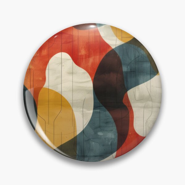 Item preview, Mid Century Modern Wall Art | Organic Abstract Shapes | Earthy Minimalist Geometric Poster designed and sold by GrinGalore.