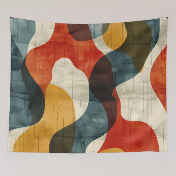 Item preview, Mid Century Modern Wall Art | Organic Abstract Shapes | Earthy Minimalist Geometric Poster designed and sold by GrinGalore.