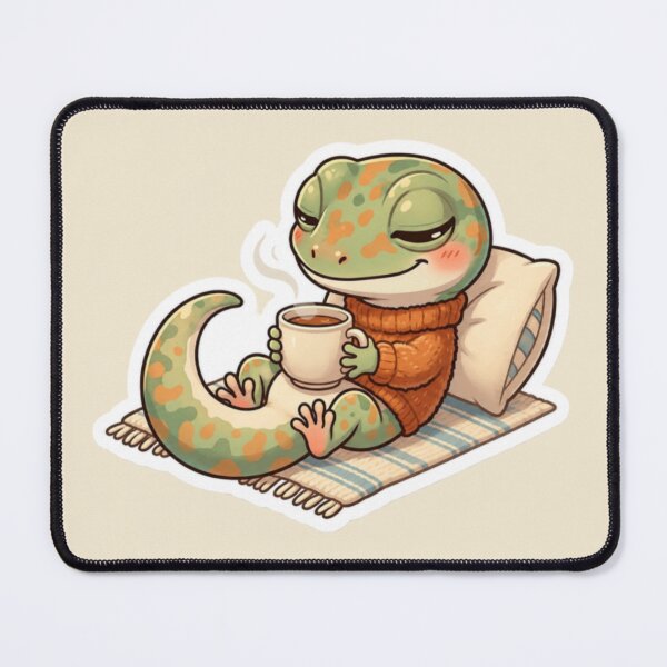 Item preview, Cozy Tea Time Gecko designed and sold by Safe Haven Pets.