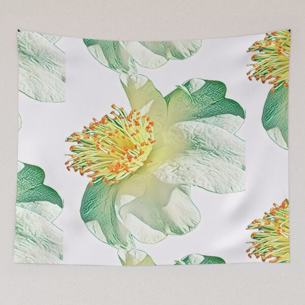 Item preview, Impressionist White Camellia Flower Digital Painting Art designed and sold by BalkanBloom.