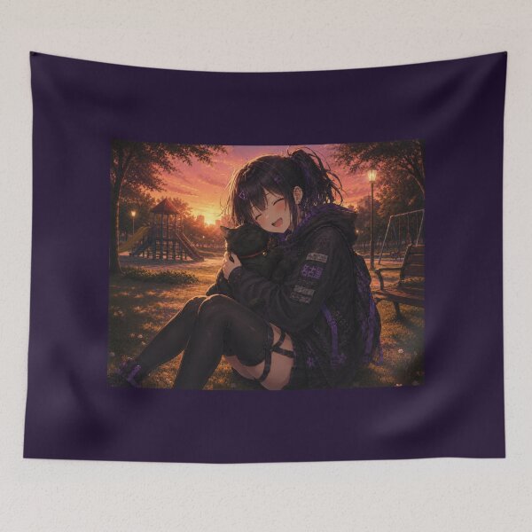 Item preview, Copy of Koshin & Kuroneko -Evening at the Park- designed and sold by KOSHIN-NO-KAZE.