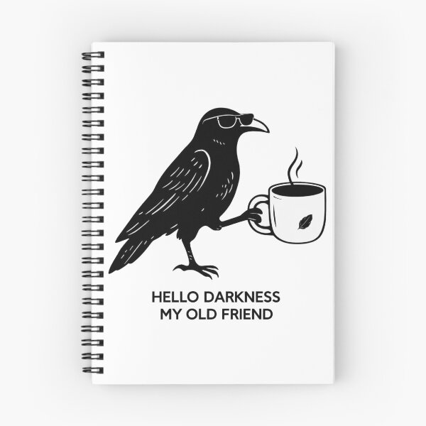 Item preview, Hello Darkness My Old Friend Darkness Raven Crow Coffee designed and sold by Mavielle Blooms.