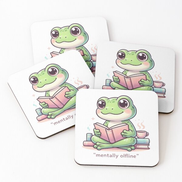 Item preview, Mentally Offline Frog | Cozy Book Lover Aesthetic designed and sold by vigzhifushions.