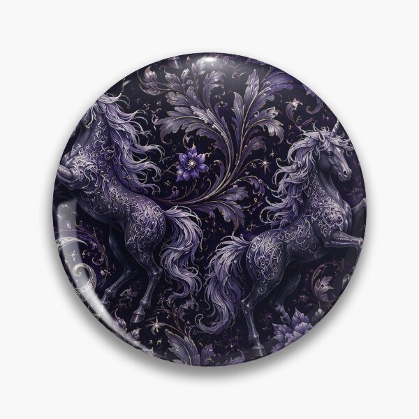 Item preview, Dark Unicorn Moon Floral Pattern designed and sold by Rui Huang.