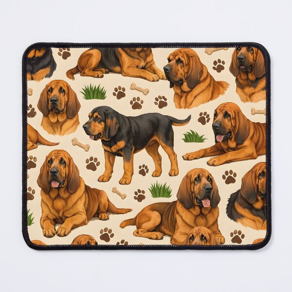 Item preview, Bloodhound Dog Lover Seamless Pattern designed and sold by blankTeeShirt.
