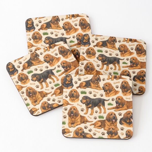 Item preview, Bloodhound Dog Lover Seamless Pattern designed and sold by blankTeeShirt.