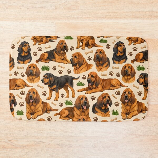 Item preview, Bloodhound Dog Lover Seamless Pattern designed and sold by blankTeeShirt.