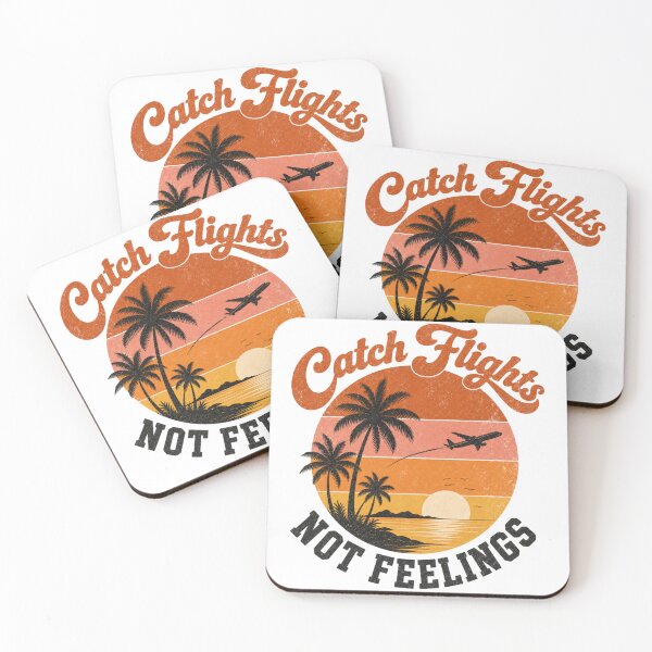 Item preview, Catch Flights Not Feelings | Funny Wanderlust Travel Lover Shirt designed and sold by rushaib.
