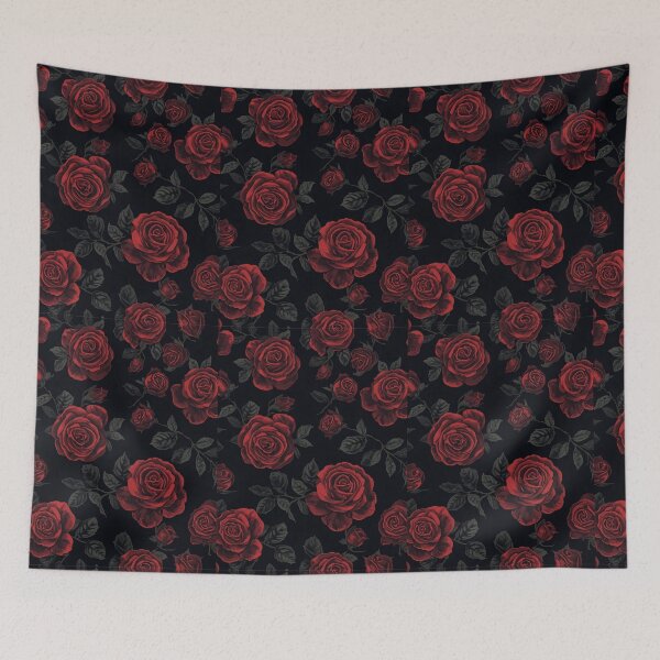 Item preview, Dark Red Roses Pattern | Gothic Floral Aesthetic | Romantic Vintage Rose Design designed and sold by MoodLay.