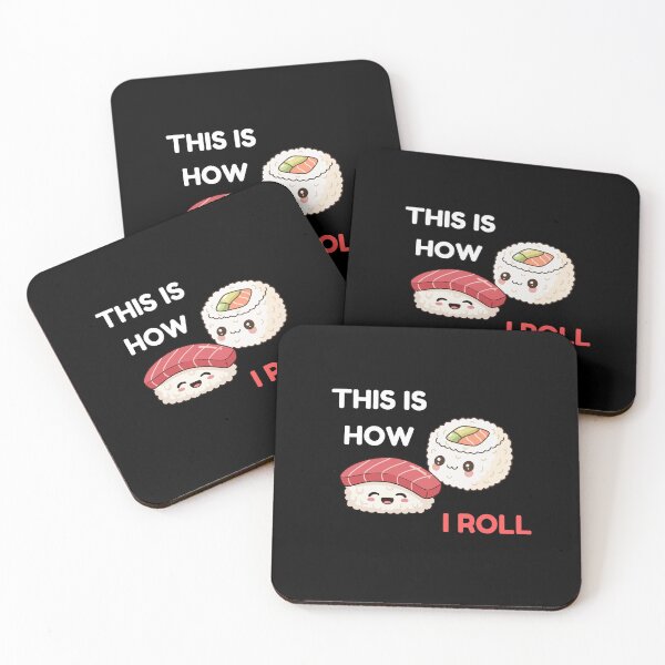 Item preview, Cute Kawaii Sushi Food Pun - This Is How I Roll designed and sold by Frafri92.
