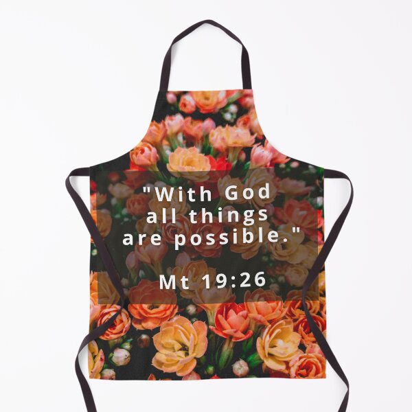 Item preview, With God All Things Are Possible - Floral Christian Bible Verse designed and sold by icreativestudio.
