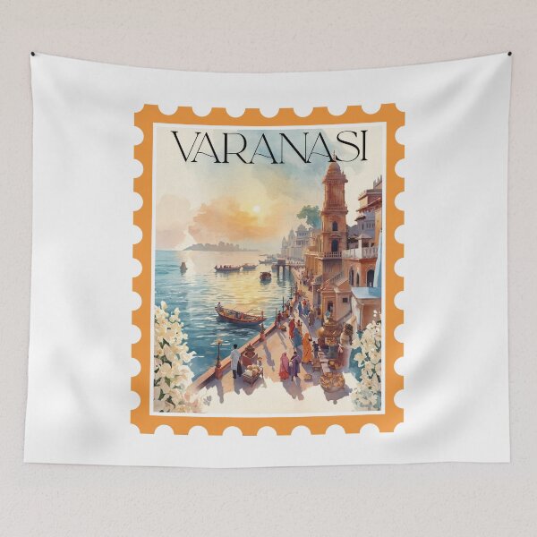 Item preview, Varanasi Vibes ver 5– Sacred Streets & Timeless Soul | Spiritual India Merch designed and sold by mndesignworx.