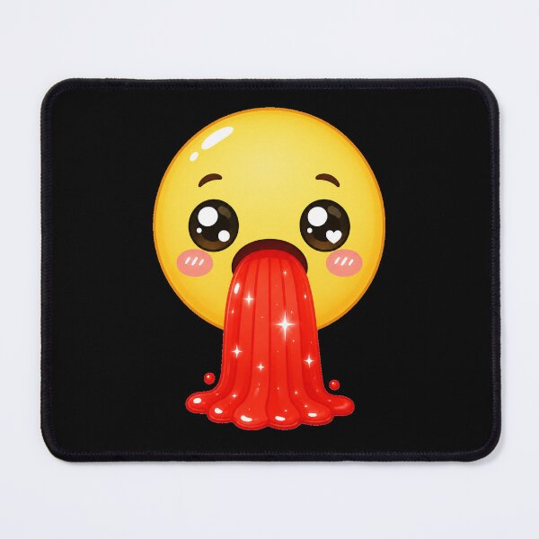 Item preview, Cute Kawaii Emoji Puking Red Slime designed and sold by Seculinator.