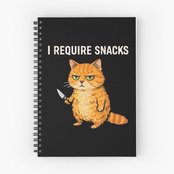 Item preview, I require snacks - funny orange cat designed and sold by Mavielle Blooms.