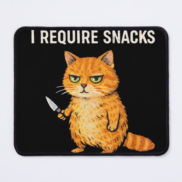 Item preview, I require snacks - funny orange cat designed and sold by TeeBlooms.