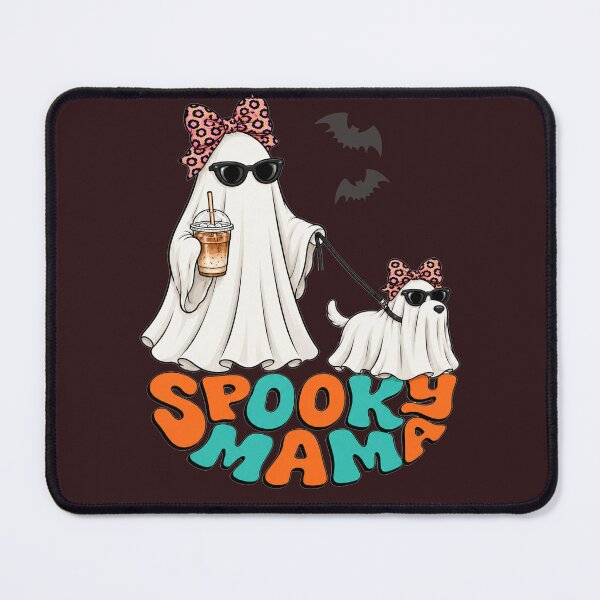 Item preview, Retro Spooky Mama Ghost Walking Ghost Dog Halloween designed and sold by tamdevo1.