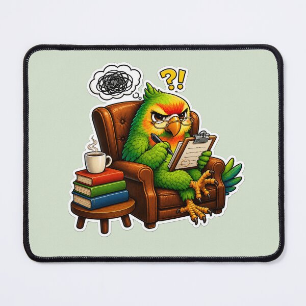 Item preview, Curious Parrot At Work designed and sold by Safe Haven Pets.