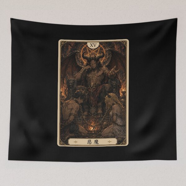 Item preview, Tarot card the devil (惡魔) in anime style designed and sold by ProjecTees.
