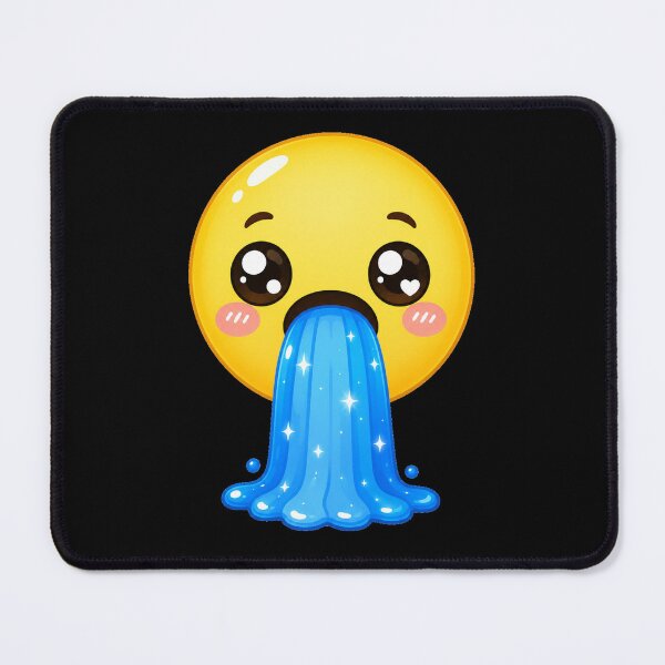 Item preview, Cute Kawaii Emoji Puking Blue Slime designed and sold by Seculinator.