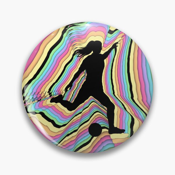 Item preview, Echoes of the Strike Female Silhouette Football Art designed and sold by BlackthornDsign.