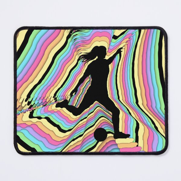 Item preview, Echoes of the Strike Female Silhouette Football Art designed and sold by BlackthornDsign.