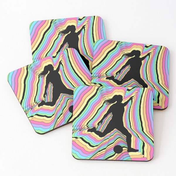 Item preview, Echoes of the Strike Female Silhouette Football Art designed and sold by BlackthornDsign.