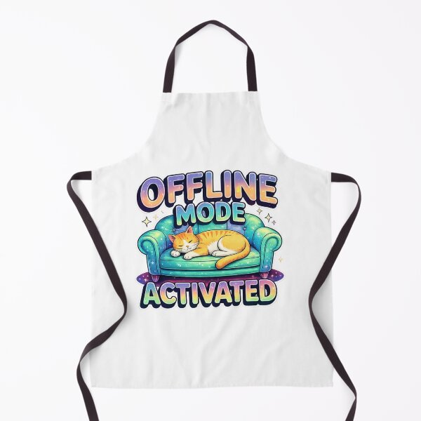 Item preview, Offline Mode Activated Sticker - Retro 90s Sleeping Cat Graphic designed and sold by VYBEHAUS.