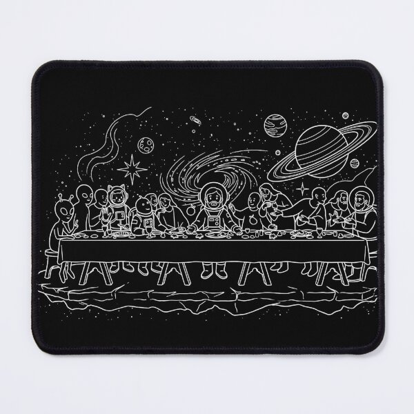 Item preview, Cosmic Last Supper Space Astronaut Line Art Illustration designed and sold by Blupunk.