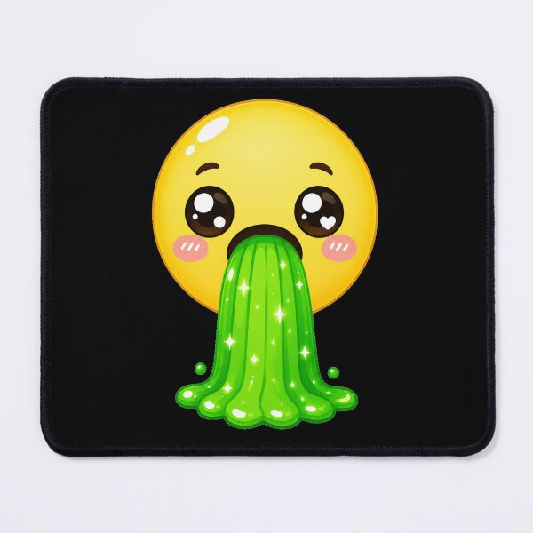 Item preview, Cute Kawaii Emoji Puking Green Slime designed and sold by Seculinator.