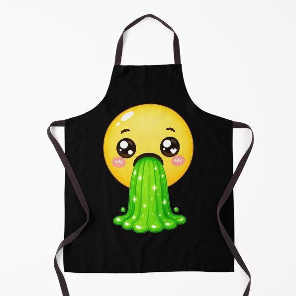 Item preview, Cute Kawaii Emoji Puking Green Slime designed and sold by Seculinator.