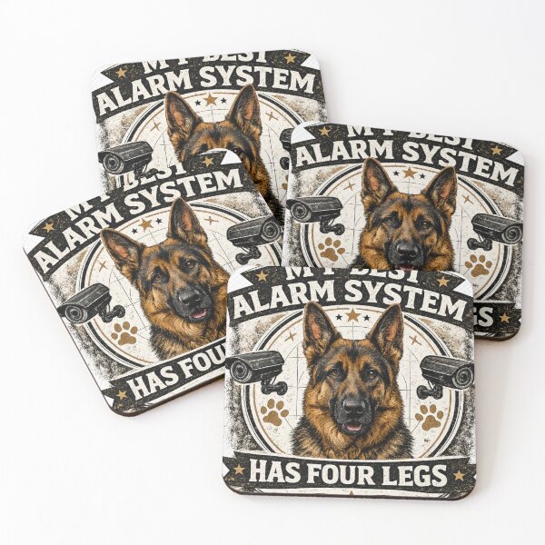 Item preview, My Best Alarm System Has Four Legs Funny German Shepherd Dog Owner Gift T-Shirt Sticker designed and sold by Igrowlab254.
