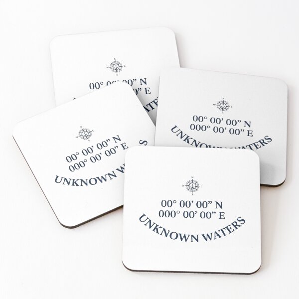Item preview, Unknown Waters Nautical Coordinates Design designed and sold by vybrex ©.