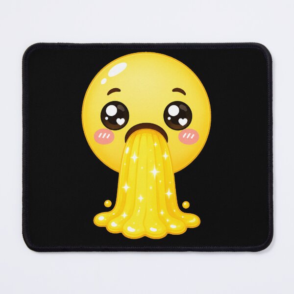 Item preview, Cute Kawaii Emoji Puking Yellow Slime designed and sold by Seculinator.