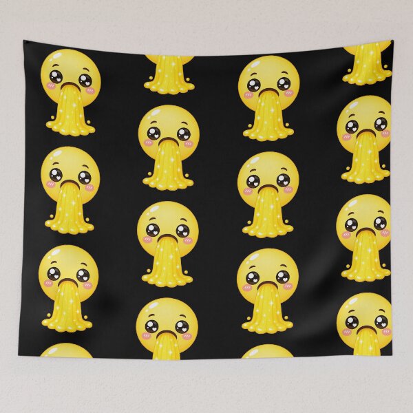 Item preview, Cute Kawaii Emoji Puking Yellow Slime designed and sold by Seculinator.