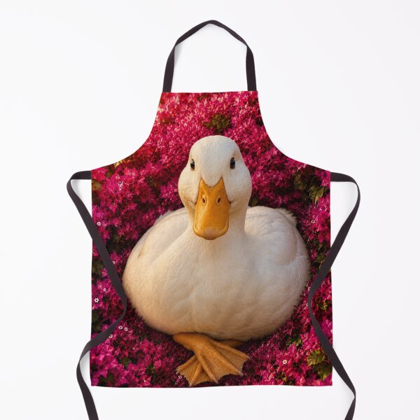 Item preview, White Duck Among Vibrant Pink Blossoms designed and sold by Rohan132.