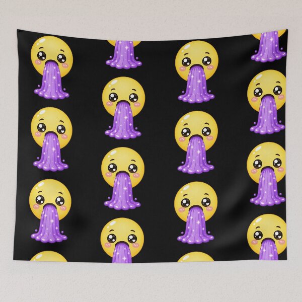 Item preview, Cute Kawaii Emoji Puking Purple Slime designed and sold by Seculinator.