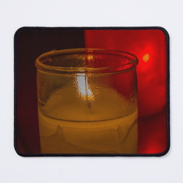 Item preview, Warm Votive Candle Glow In Glass With Red Candlelight Reflection For Moody Ambiance designed and sold by Nmallia.