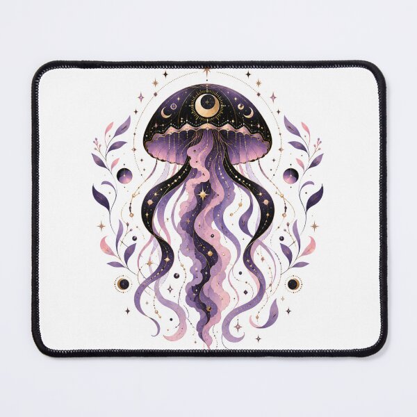 Item preview, Mystical Cosmic Jellyfish Moon Art designed and sold by ModernMoodCo.
