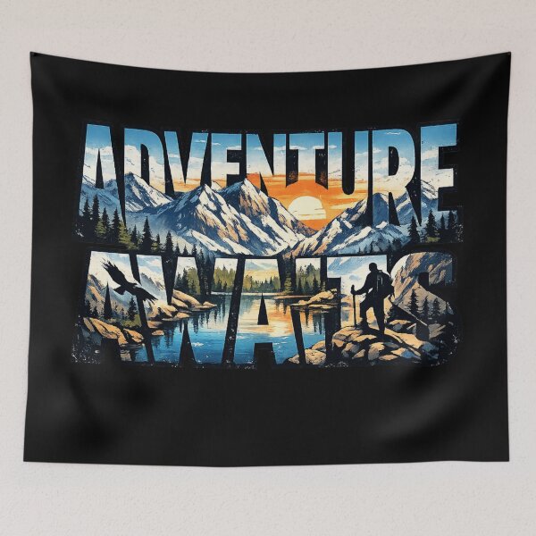 Item preview, Adventure Awaits – Mountain Wilderness Explorer designed and sold by Dreamy fantasy design.