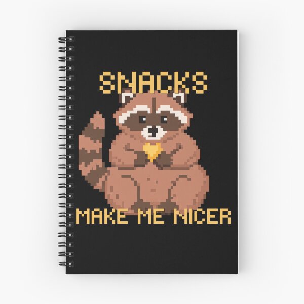Item preview, Pixel Art Raccoon Snacks Make Me Nicer Funny Trash Panda designed and sold by Kuzmier.