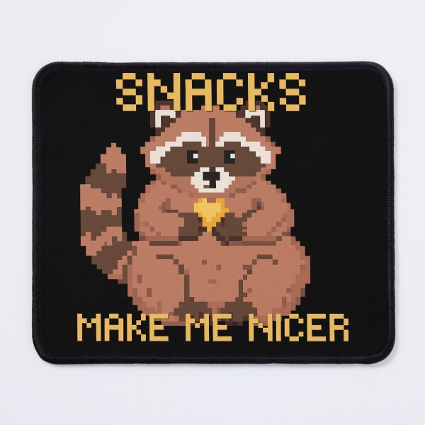 Item preview, Pixel Art Raccoon Snacks Make Me Nicer Funny Trash Panda designed and sold by Kuzmier.