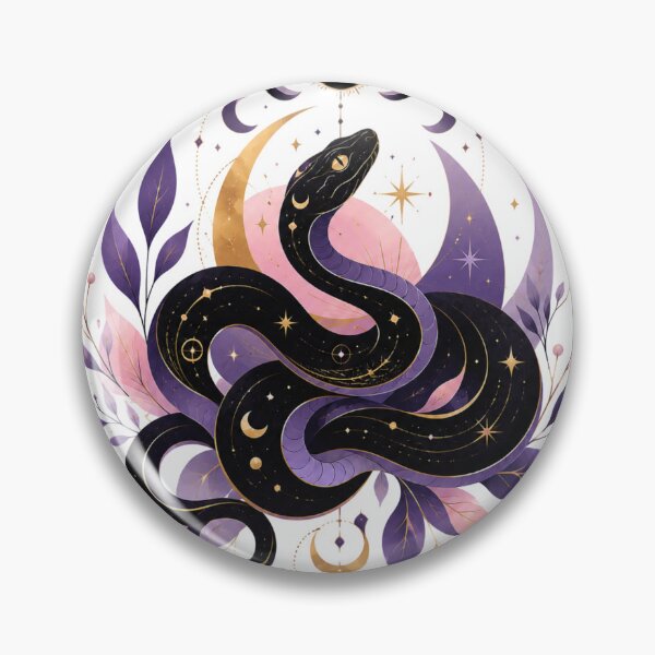 Item preview, Serpiente Lunar Arte Botánico Celestial designed and sold by ModernMoodCo.