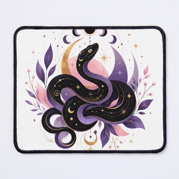 Item preview, Lunar Snake Celestial Botanical Art designed and sold by ModernMoodCo.