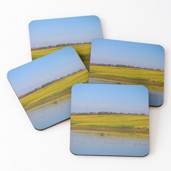 Item preview, Yellow Field and Blue Sky Landscape with Reflection Nature Concept designed and sold by TatinkaArtskill.