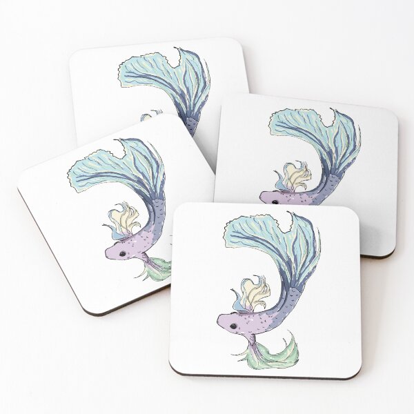 Item preview, pretty betta fish swimming designed and sold by MysticRacoon6.