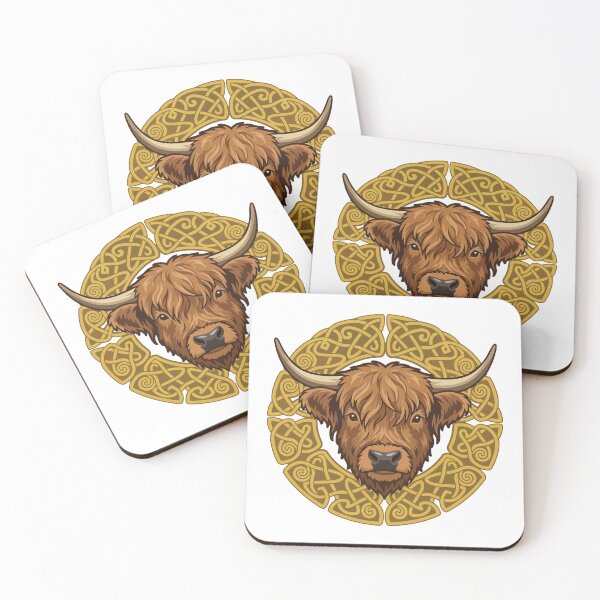 Item preview, Highland Cow Scottish Celtic Knot Boho Art designed and sold by Arc2020.